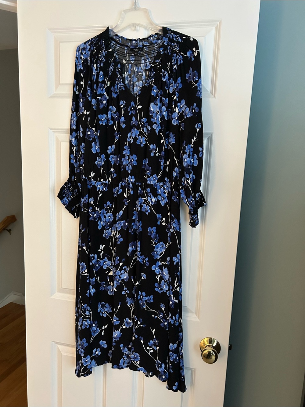 Talbots Blue Floral Midi Dress - Women